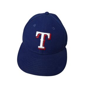 New Era 59Fifty Cap MLB Texas Rangers On Field Royal Blue Fitted Hat 7 3/8